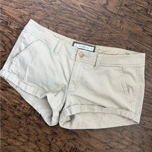 ABERCROMBIE & FITCH Vintage Low Rise Khaki Shorts Micro Mini Shorts Cargo Sz 8